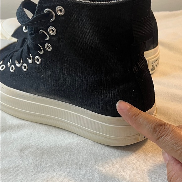 Converse Black High-Tops with White Accents - Picture 7 of 17